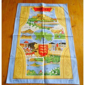 Souvenir Tea Towel Jersey Britain Vintage Tea Towel
